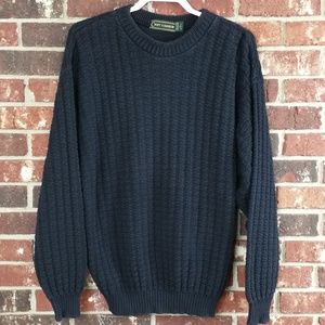 Vtg Croft & Barrow Black Slouchy Grandpa Sweater